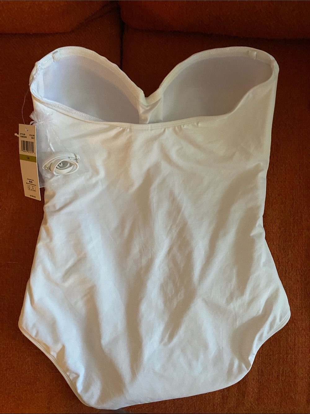 Anne Cole White Strapless One-Piece Swimsuit - Picture 2 of 7